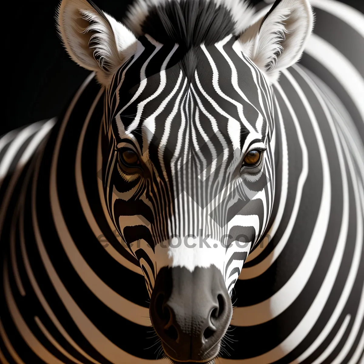 Picture of Safari Wildlife: Black Striped Equine in South