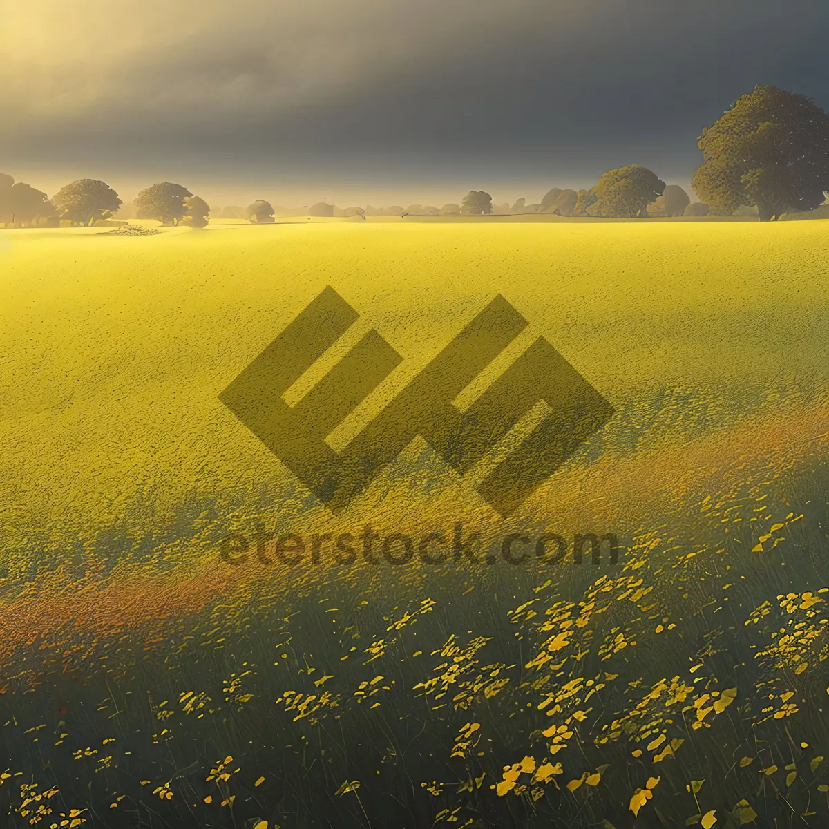 Picture of Golden Fields under Sunny Sky