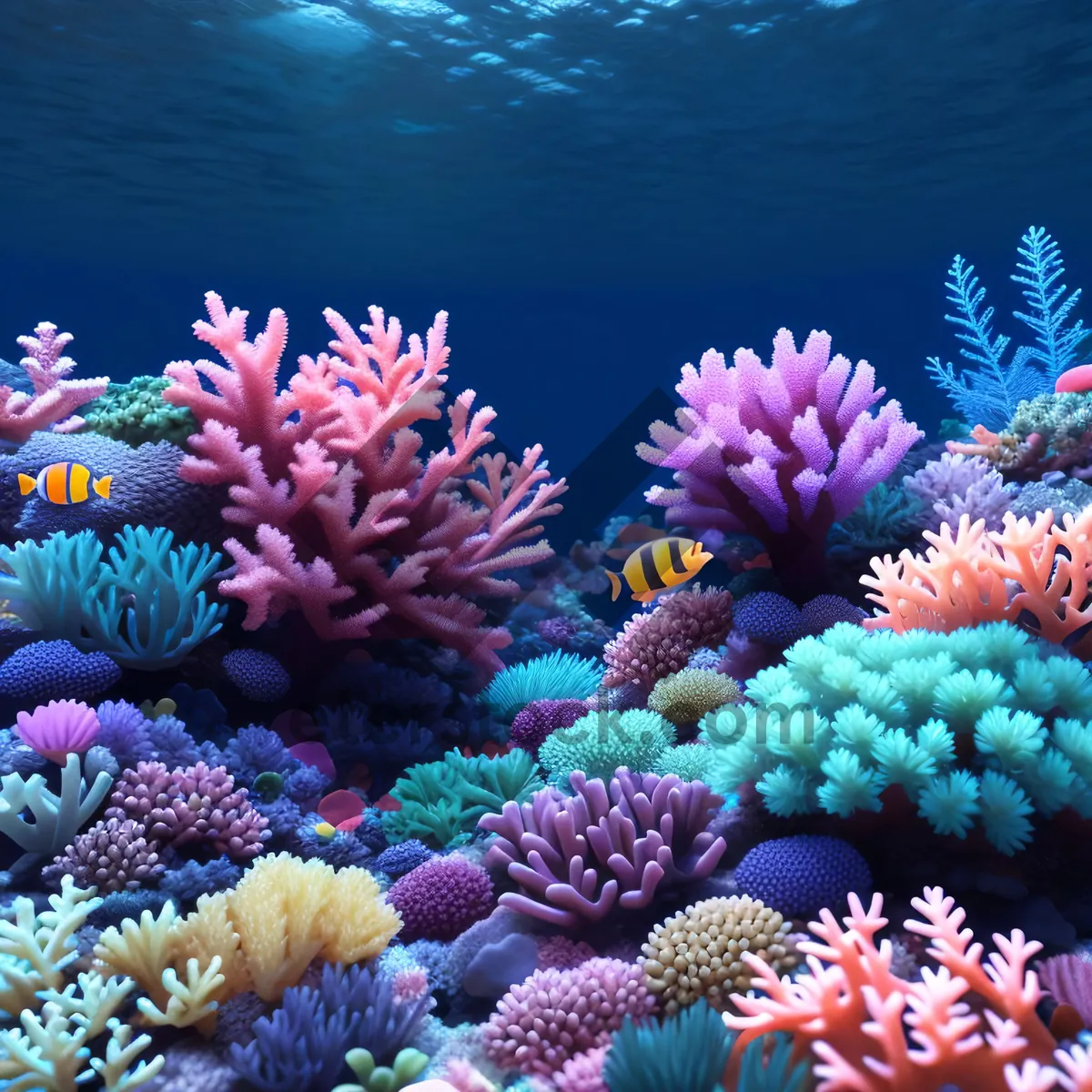 Picture of Vibrant Coral Reef Life: Underwater Tropical Dive