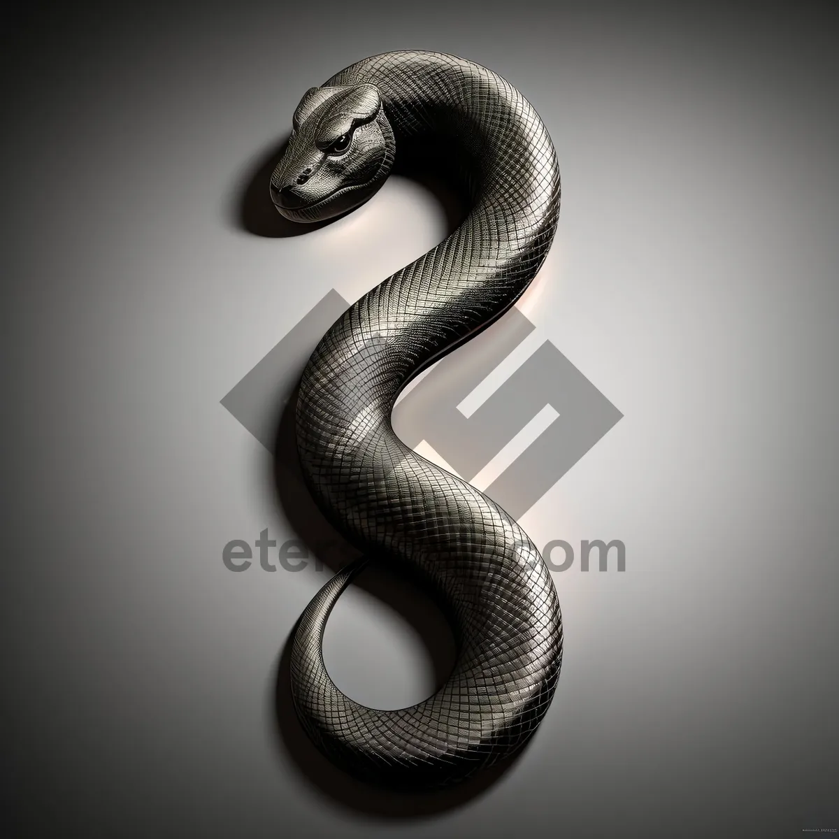 Picture of Venomous Viper Coiled Around Electrifying Hook