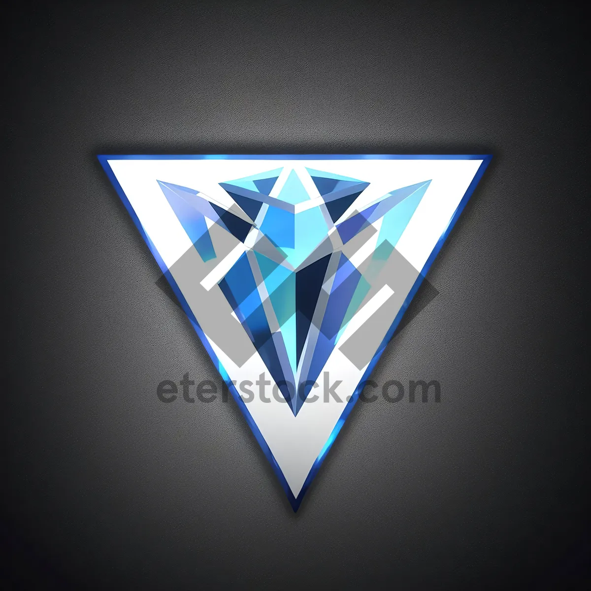 Picture of Shiny black 3D gem button icon