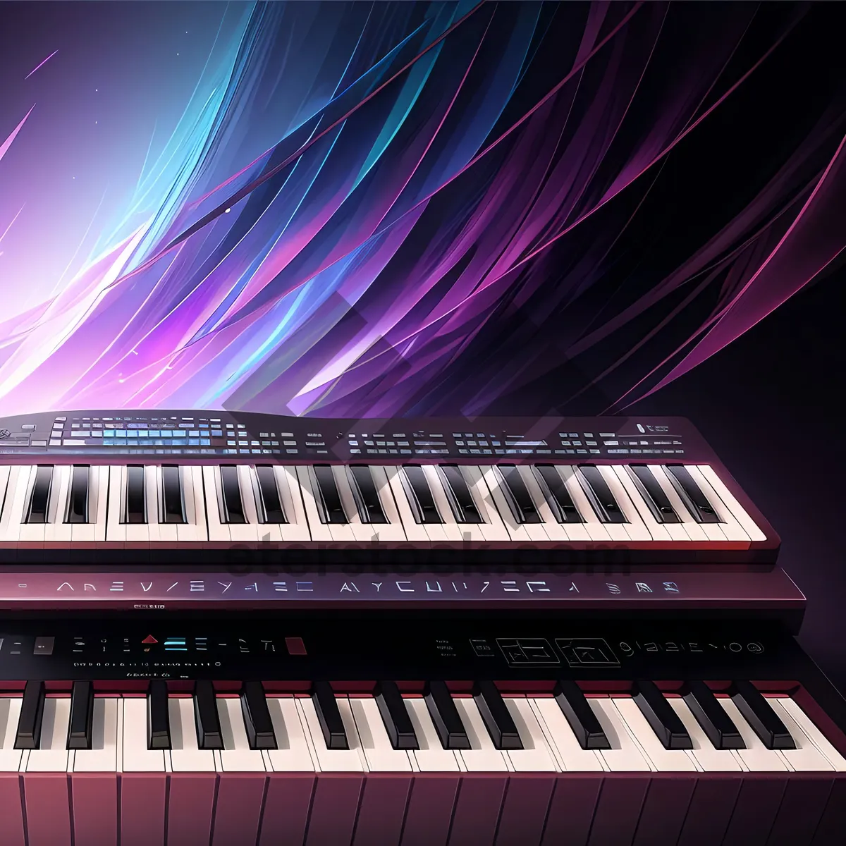 Picture of Futuristic Digital Synthesizer with Artistic Fractal Design