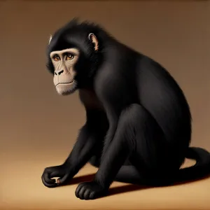 Jungle Gibbon Monkey in Natural Wildlife Habitat