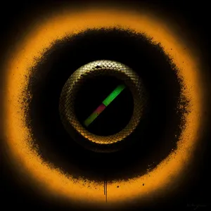 Black Wire Circle: A Glowing Digital Art Wallpaper.