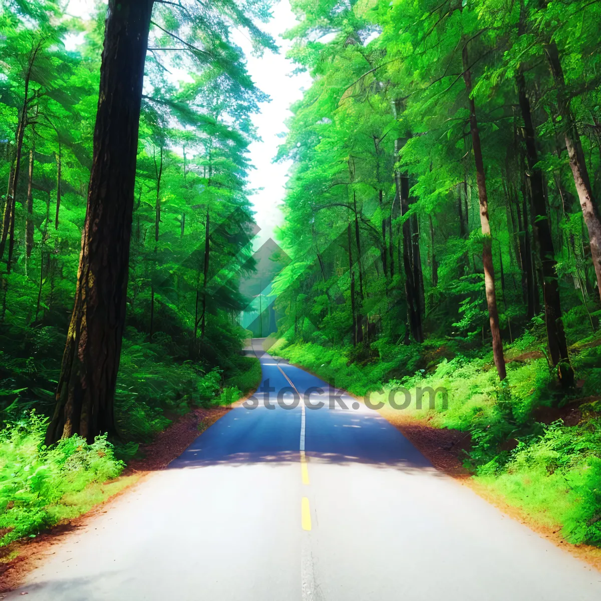 Picture of Serene Autumn Pathway through Enchanting Woods