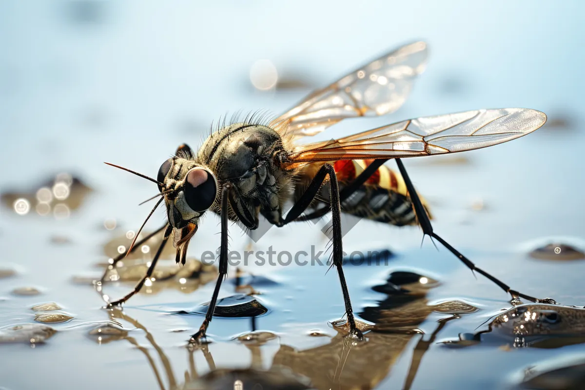 Picture of Close-up of mosquito insect with wings