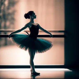 Elegant Ballerina Gracefully Performing Dance Routine