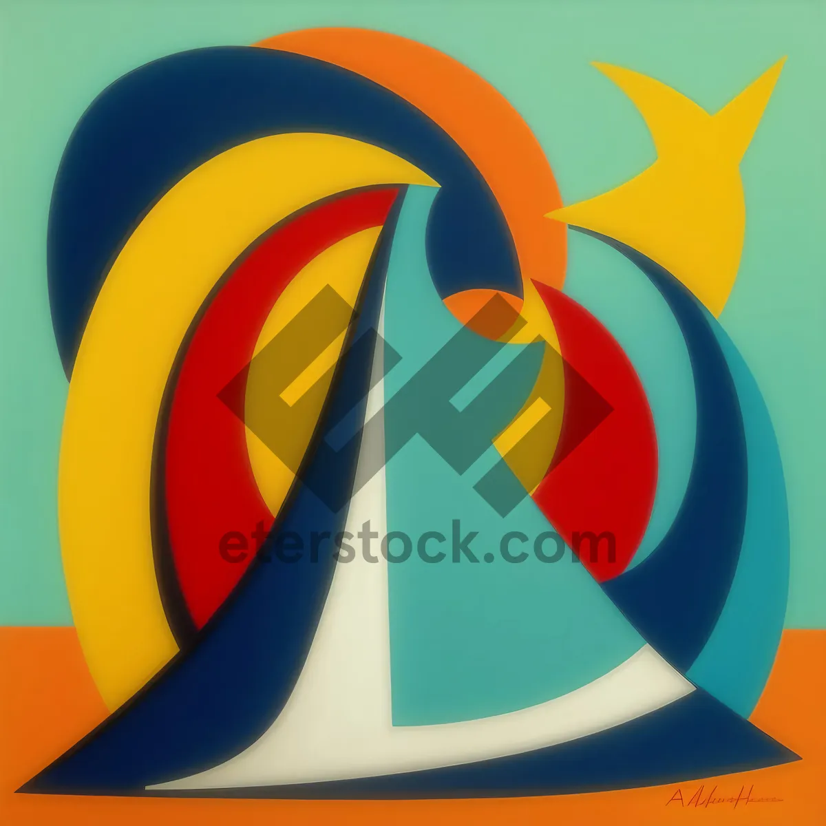 Picture of Ocean Breeze Graphic Art Icon.