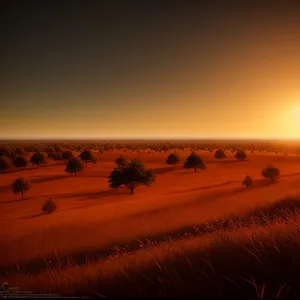 Serene Sunset Dunes Overlooking the Ocean