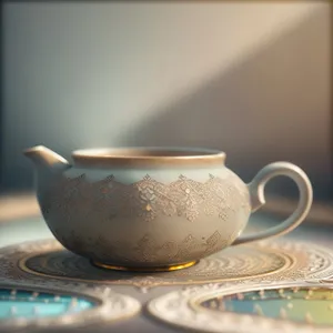 Hot Morning Cup of Tea in Porcelain China