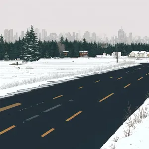 Winter Wonderland: Majestic snow-covered mountains with frozen trees.