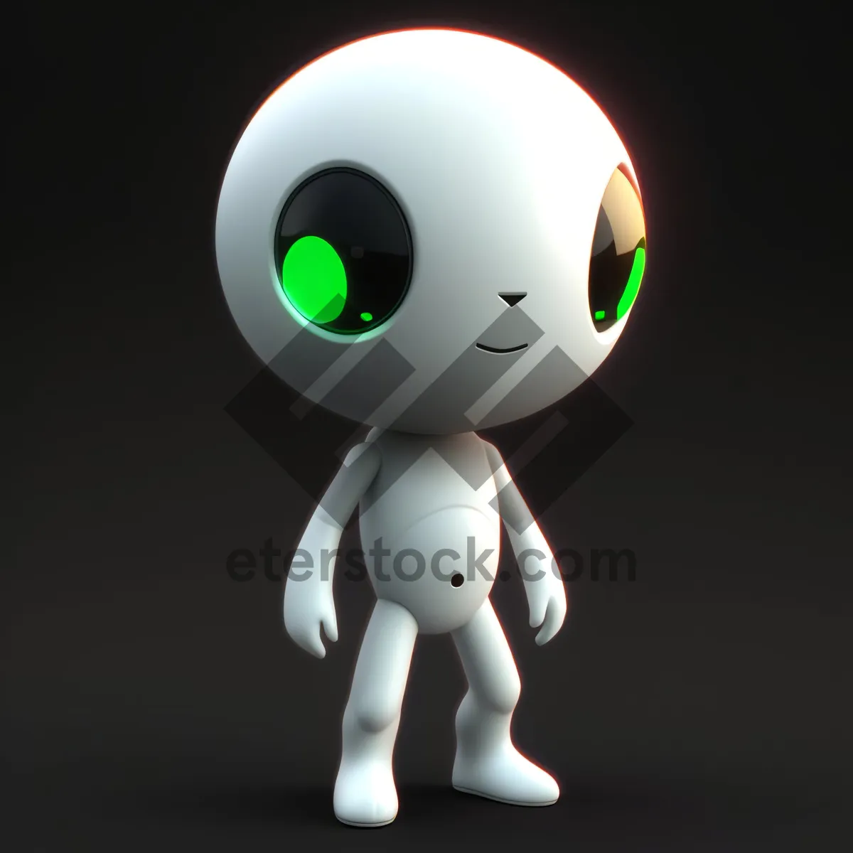 Picture of 3D Cartoon Man Render with Human Figure