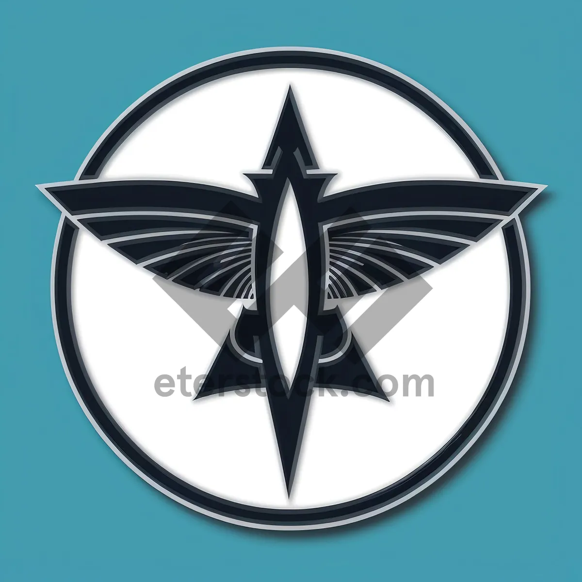 Picture of Shiny Heraldry Symbol Black Icon Art Design