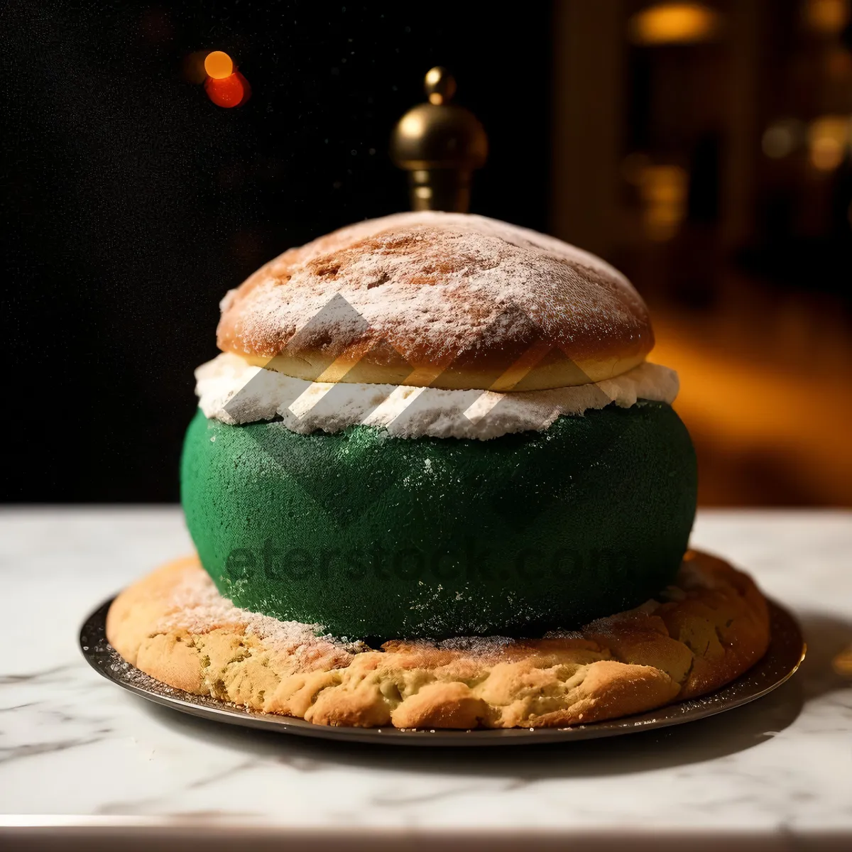 Picture of Sweet dessert cake with coffee and pastry