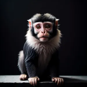 Wild Macaque Monkey in Natural Jungle Habitat