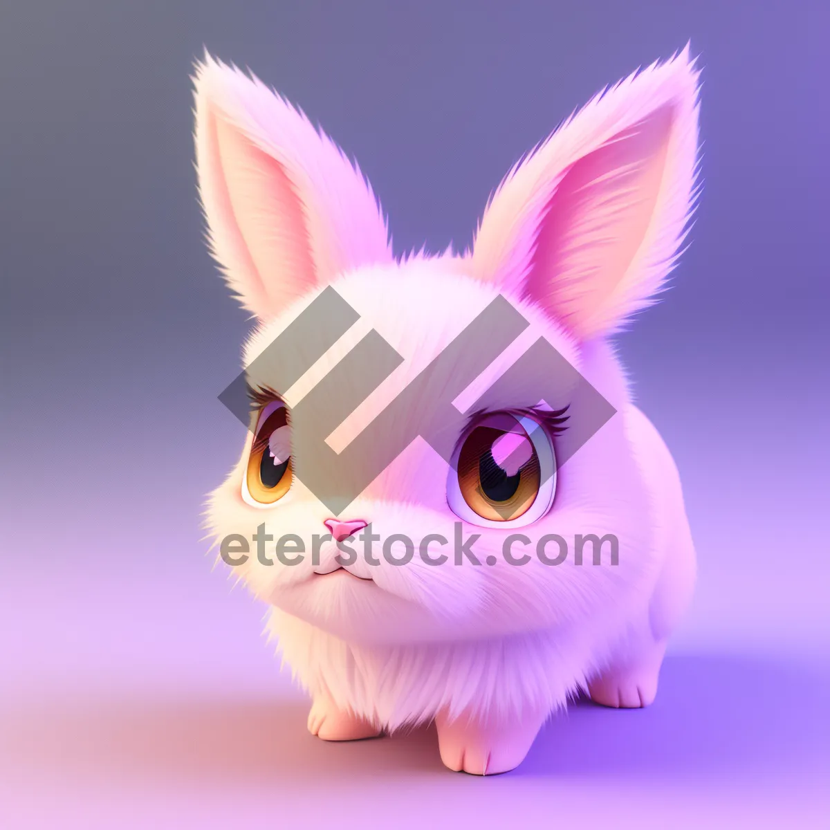 Picture of Cute Bunny Easter Fluffball
