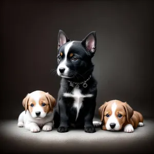 Adorable Canine Companion: Cute Puppy in Studio