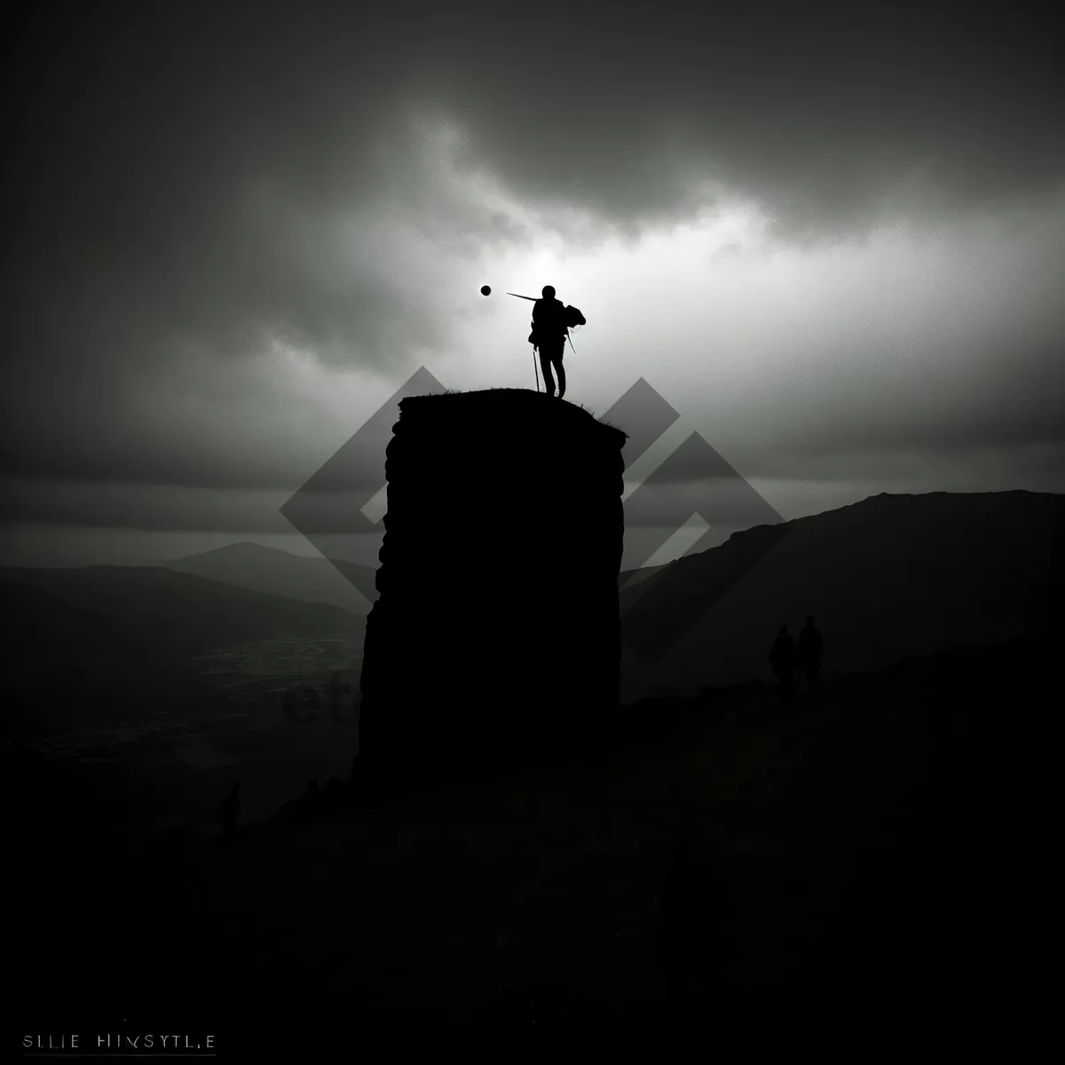 Picture of Eternal Silhouette: Towering Memorial at Sunset