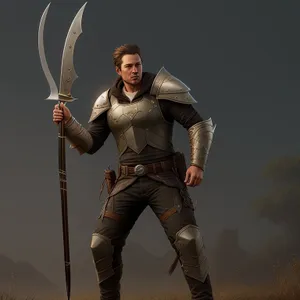 Male archer with bow and arrow