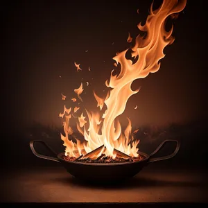 Fierce Inferno: A Fiery Blaze Engulfs