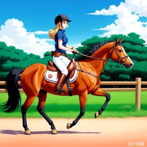 Majestic Stallion Galloping in Equestrian Sport