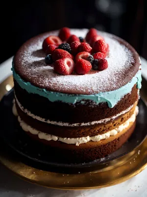 Delicious Berry and Cream Dessert Plate