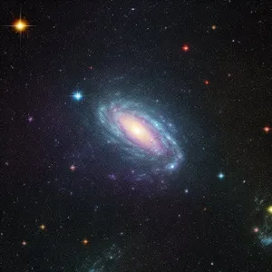 Dark cosmic galaxy sky with bright stars