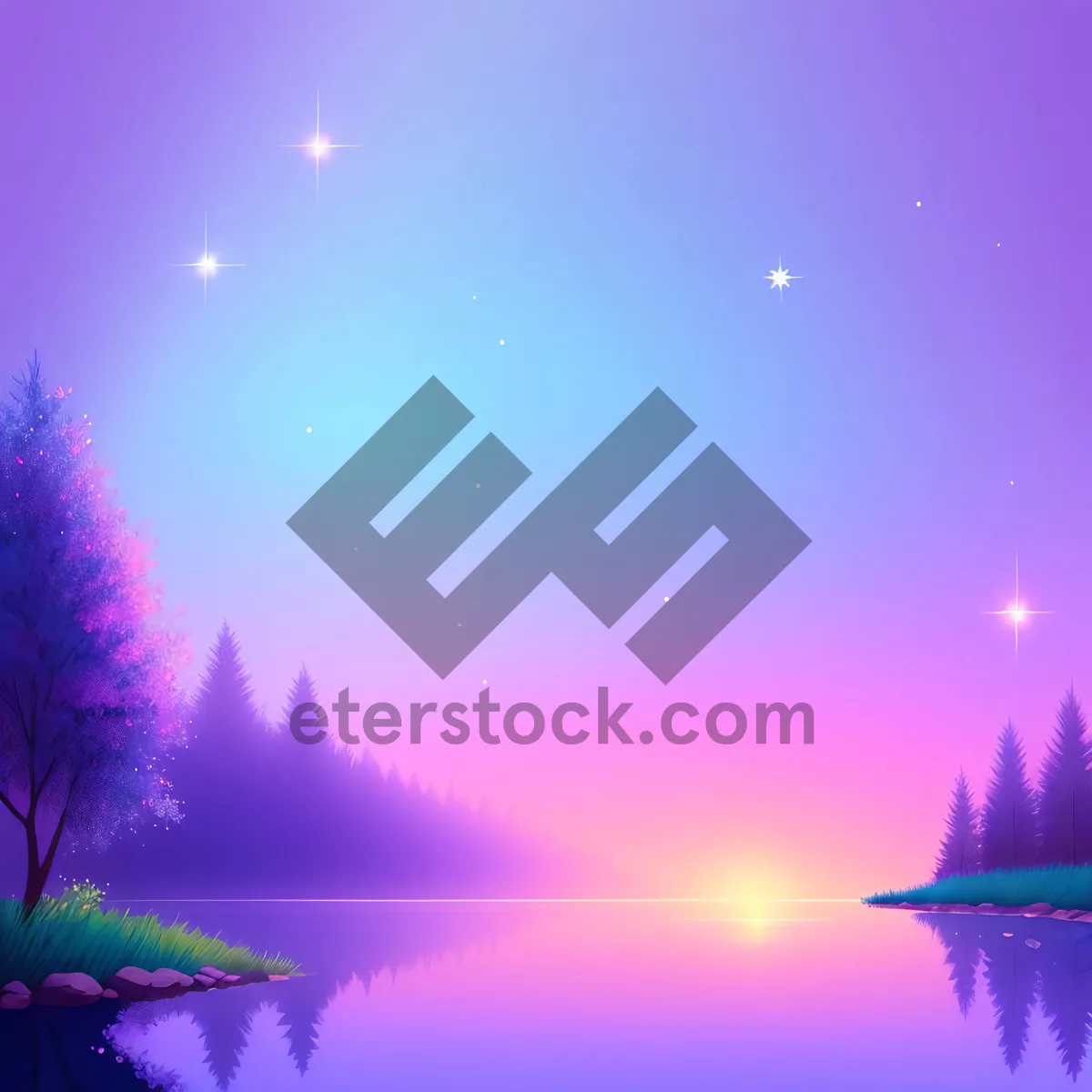 Picture of Starry Night Winter Wonderland: A Festive Holiday Decor