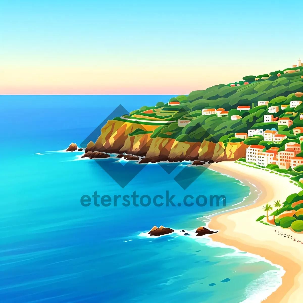 Picture of Turquoise Paradise: Tranquil Beachscape with Clear Waters