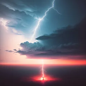 Vibrant Sky Illuminated by Celestial Lightning