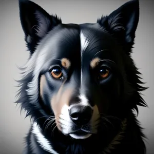 Adorable Border Collie Shepherd Dog Portrait