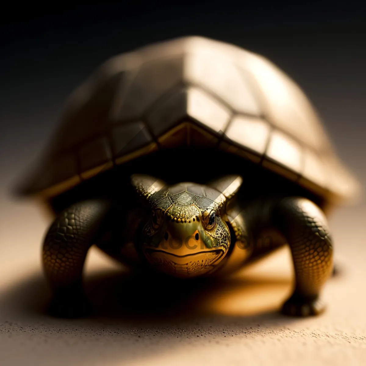 Picture of Exquisite Terrapin Turtle Safeguarded in its Hard Shell