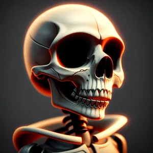 Spooky Skeleton Head - Conceptual Anatomy of Fear