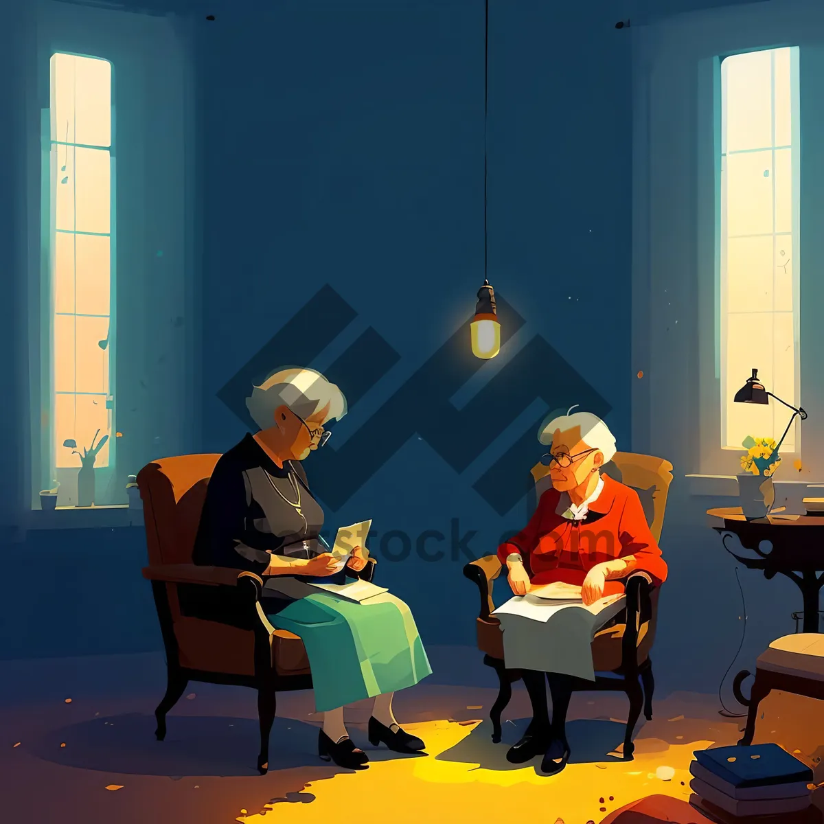 Picture of Business meeting with a cello in office