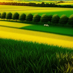 Golden Field - Idyllic Rapeseed Landscape