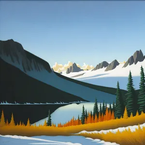 Winter Wonderland: Majestic Alpine Mountain Landscape