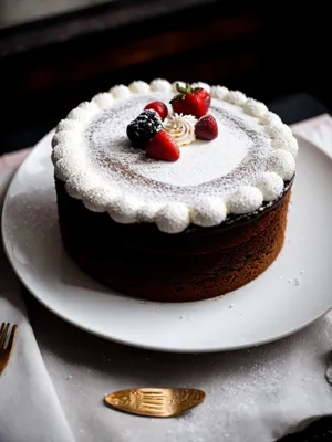 Delicious Cake with Sweet Fruit Toppings