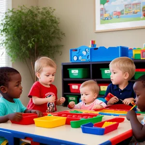 Joyful Sibling Bonding in Classroom