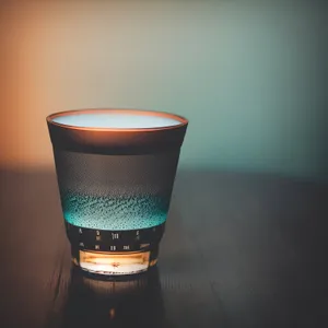 Frothy Vodka Cocktail on Bar Counter