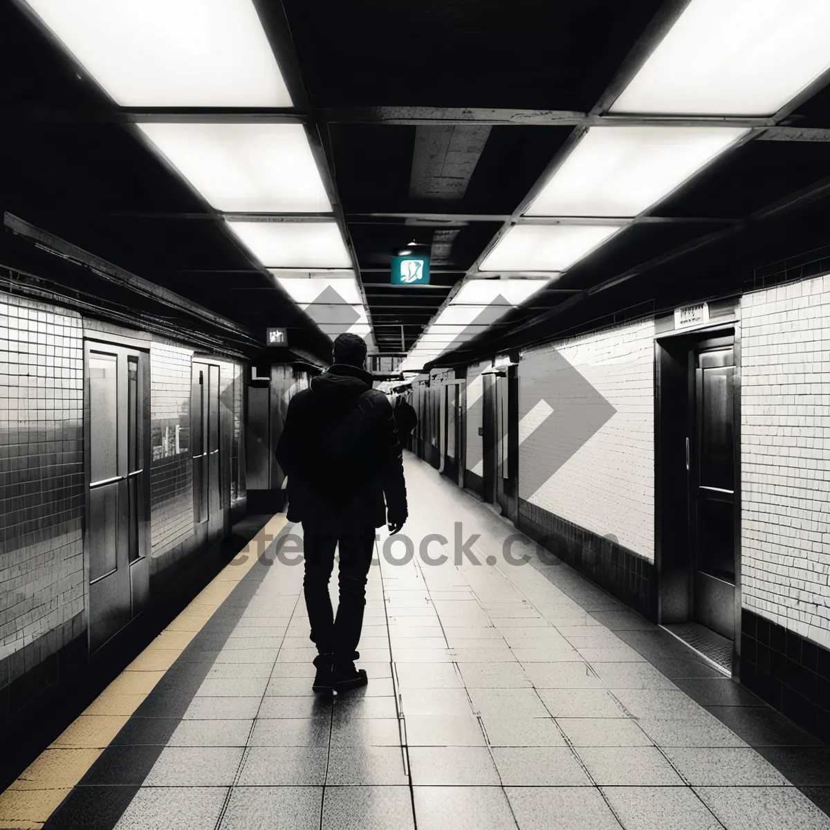 Picture of Modern Urban Train Station Interior in City Hall