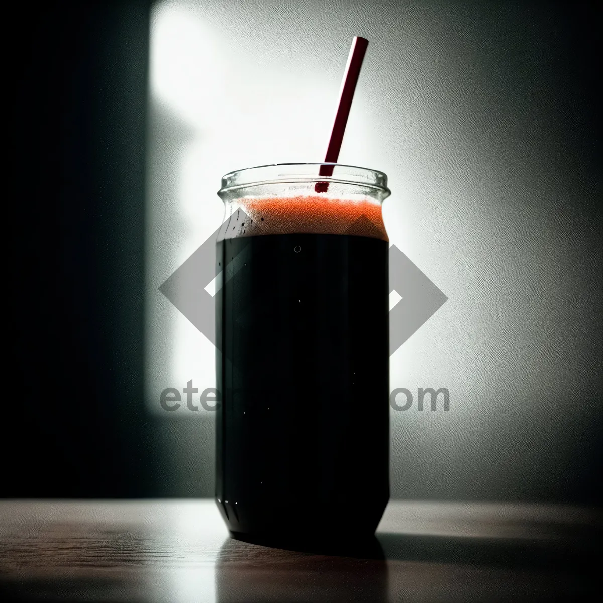 Picture of Refreshing Fruit Drink with Capacitor-Styled Glass and Straw