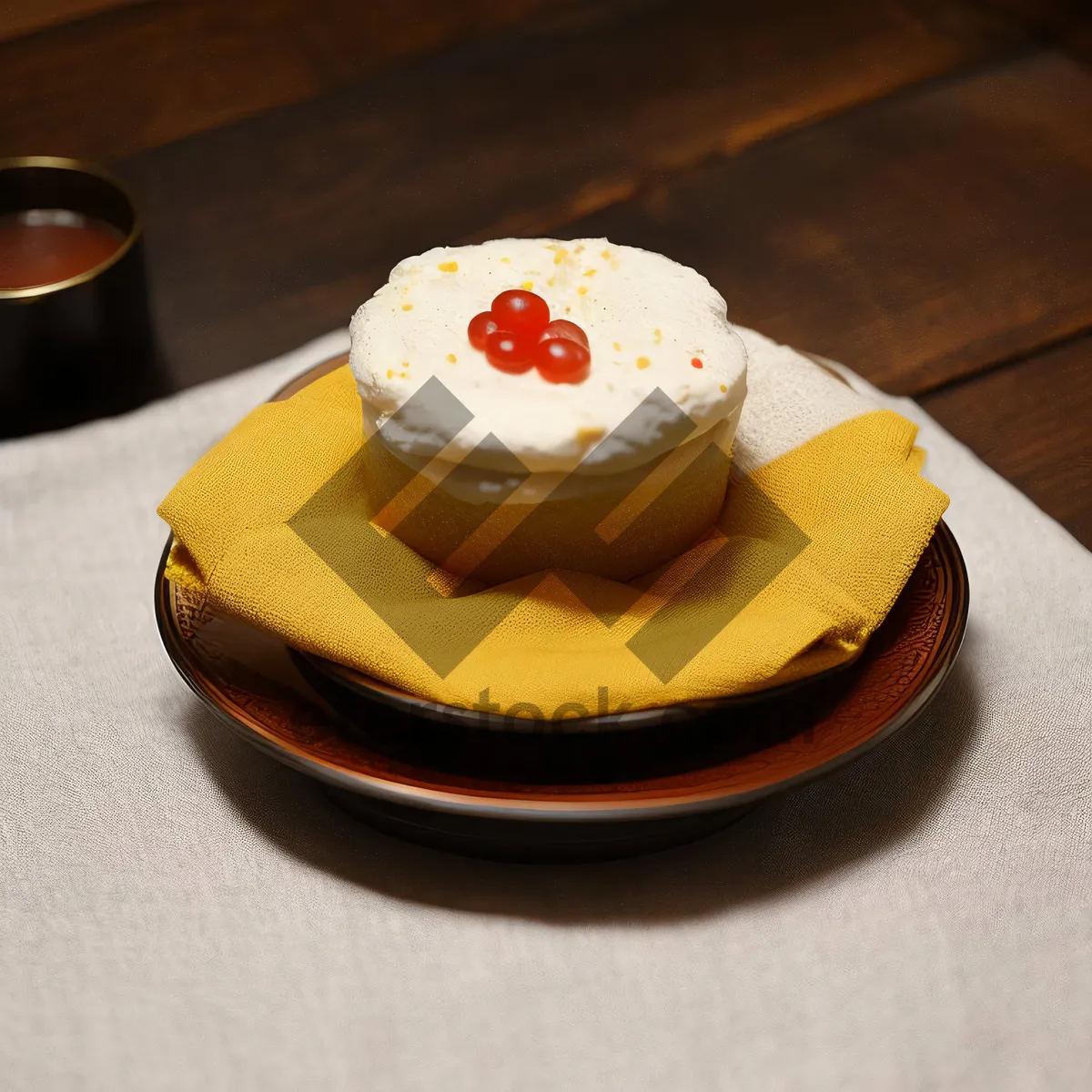 Picture of Delicious Strawberry Cake with Fresh Berries and Cream