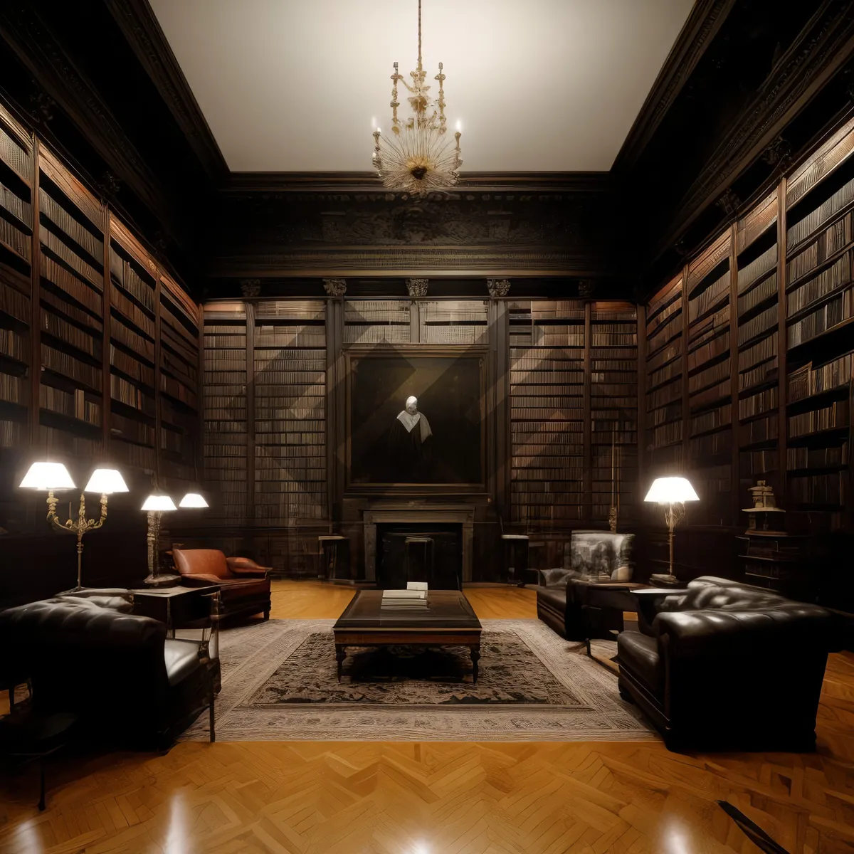 Picture of Modern luxury room with stylish furniture and lighting.