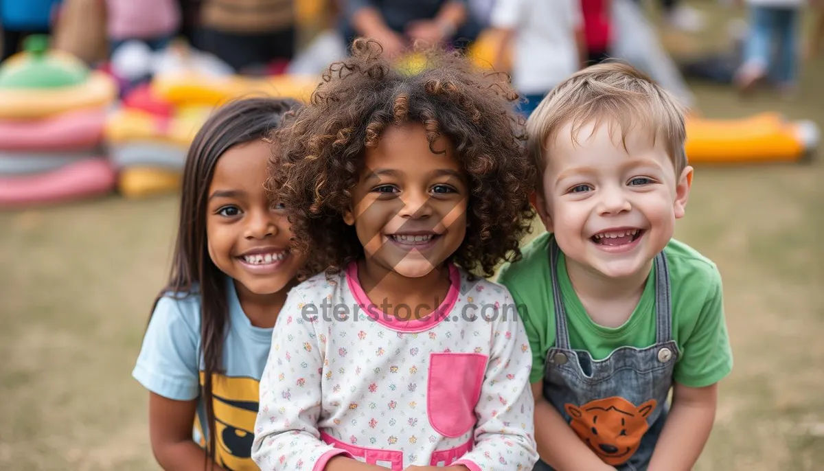 Picture of Happy family smiling in the park together.