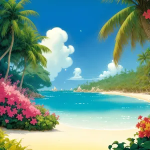 Idyllic Tropical Beach with Calm Turquoise Waters