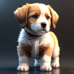 Golden Spaniel Puppy - Adorable Canine Studio Portrait