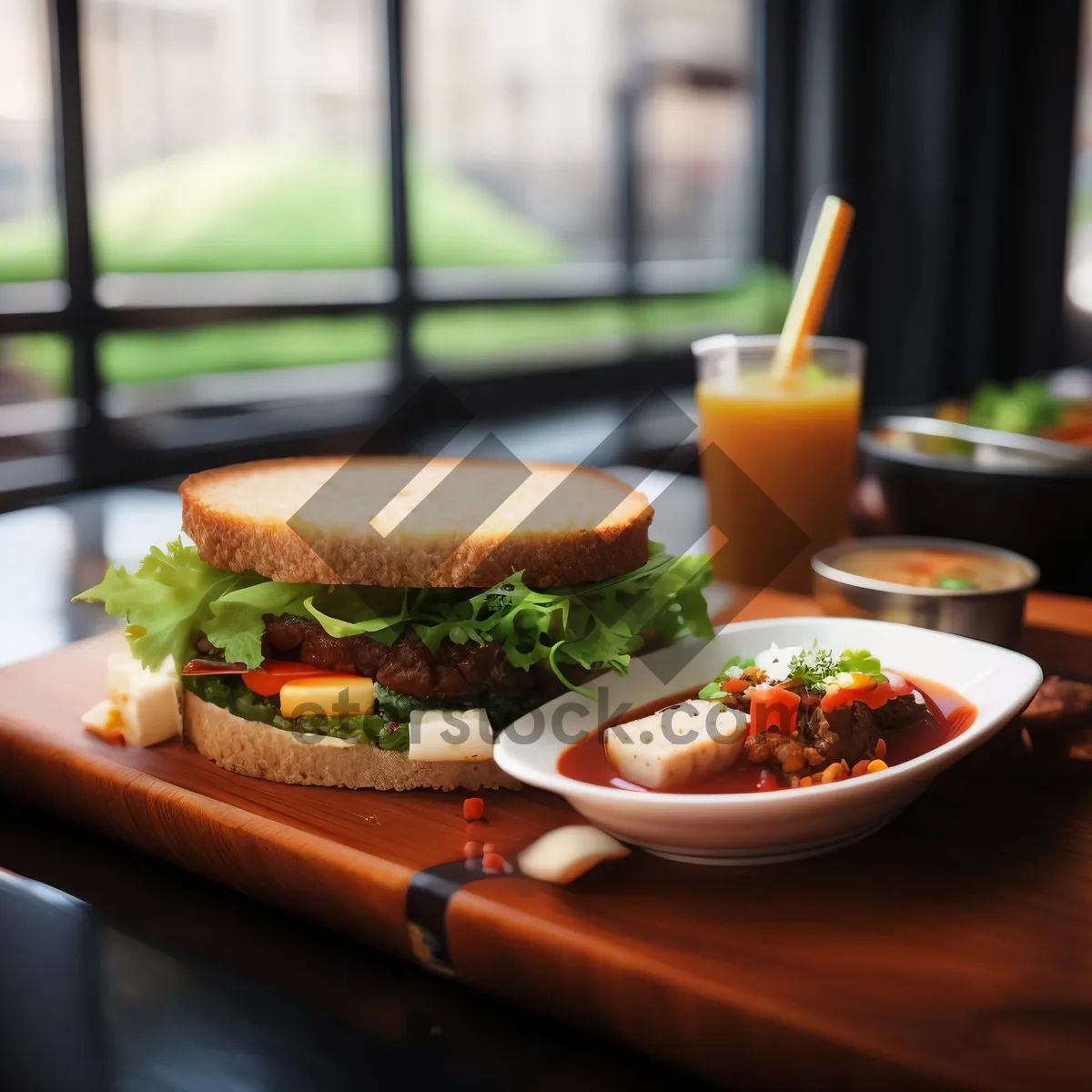 Picture of Fresh Gourmet Vegetable Salad with Tasty Cheese.
