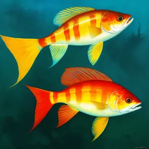 Golden Finned Carp Swimming in Aquarium