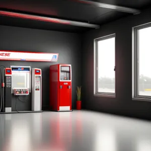 Advanced 3D Cash Machine Device for Interior Business