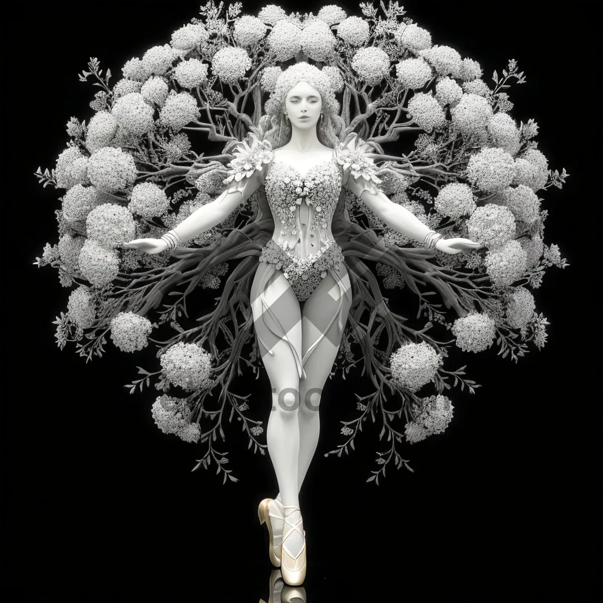 Picture of Black lace skeleton body anatomy medical science diagram.